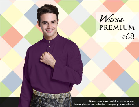 Baju Melayu Warna Premium Purple Series Gene Martino 