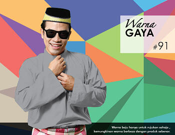 Baju Melayu -100 Warna Gaya 91 Black Size XXL